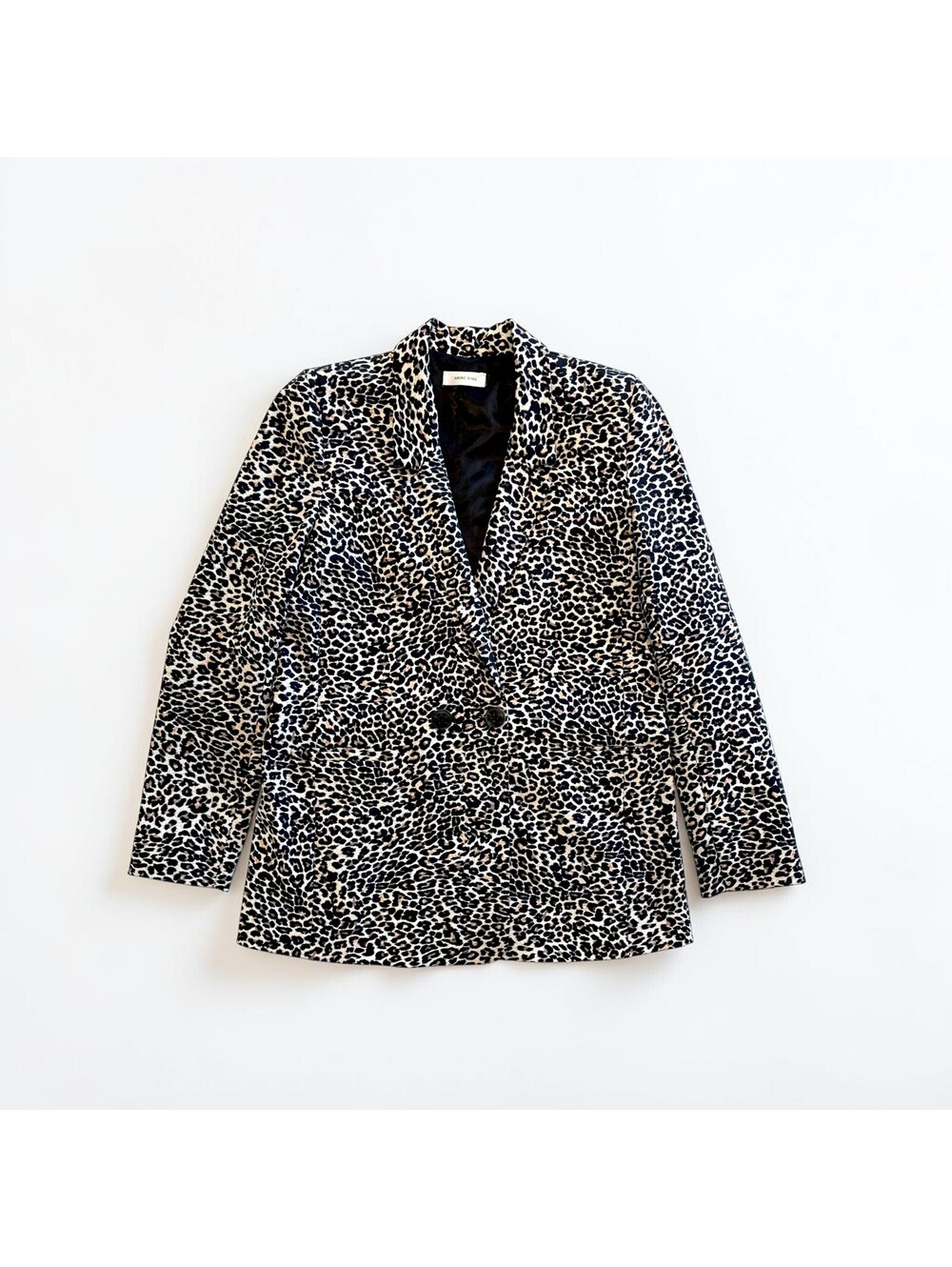 Anine Bing Madeleine Leopard Print Double Breasted Blazer S - Picture 4 of 6